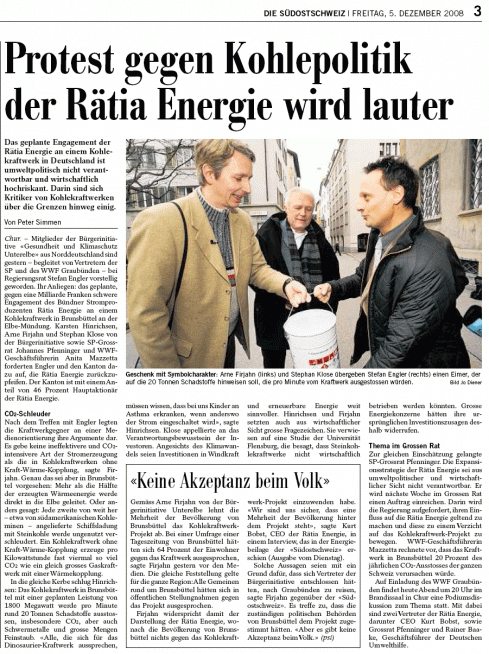 Die Südostschweiz 05.12.2008